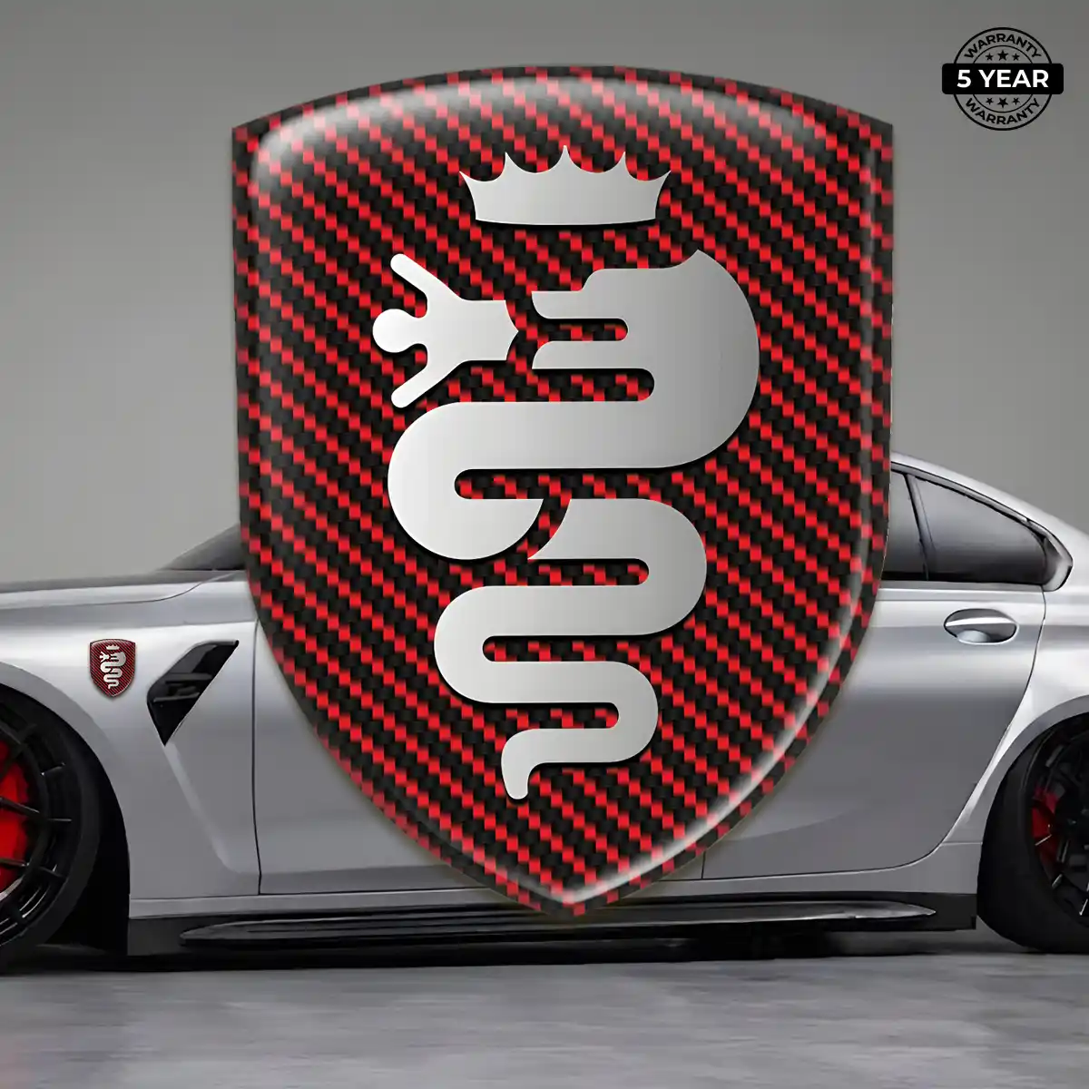 Alfa Romeo Domed Logo Decal Prime Quality