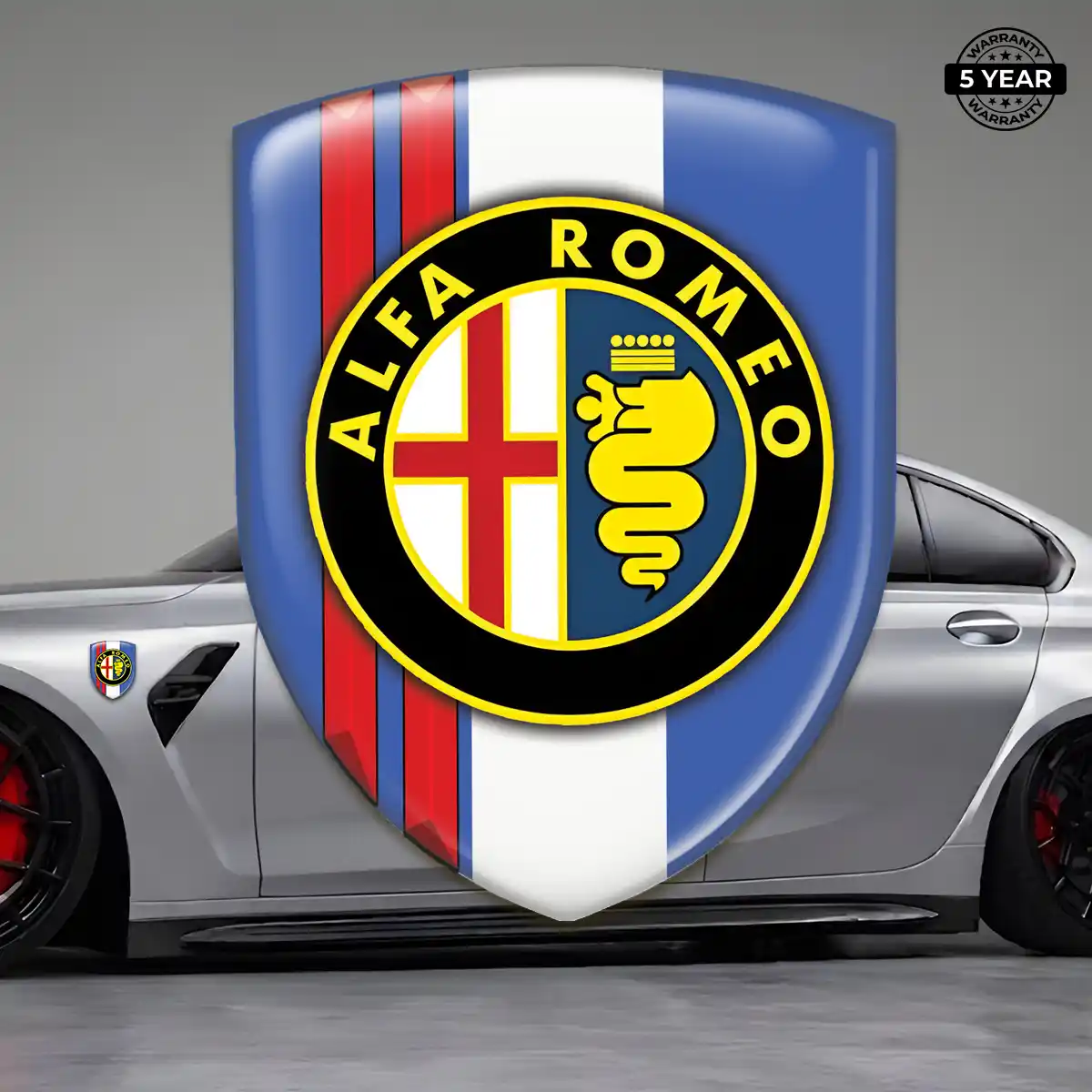 Alfa Romeo Domed Logo Decal Refined Design
