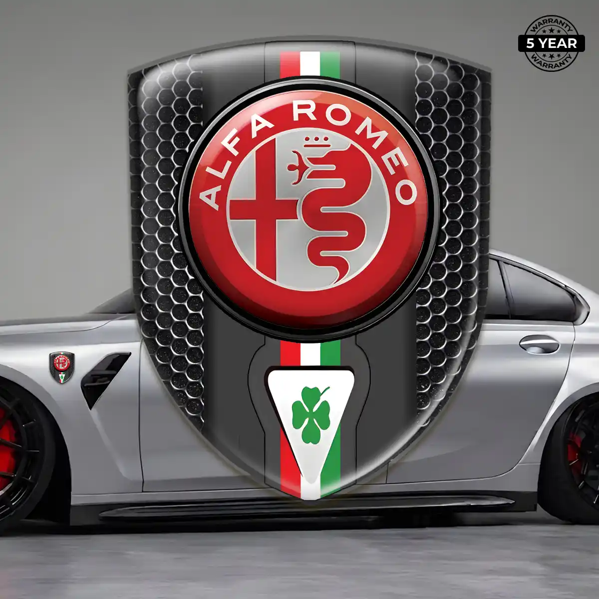 Alfa Romeo Domed Logo Decal Signature Grade