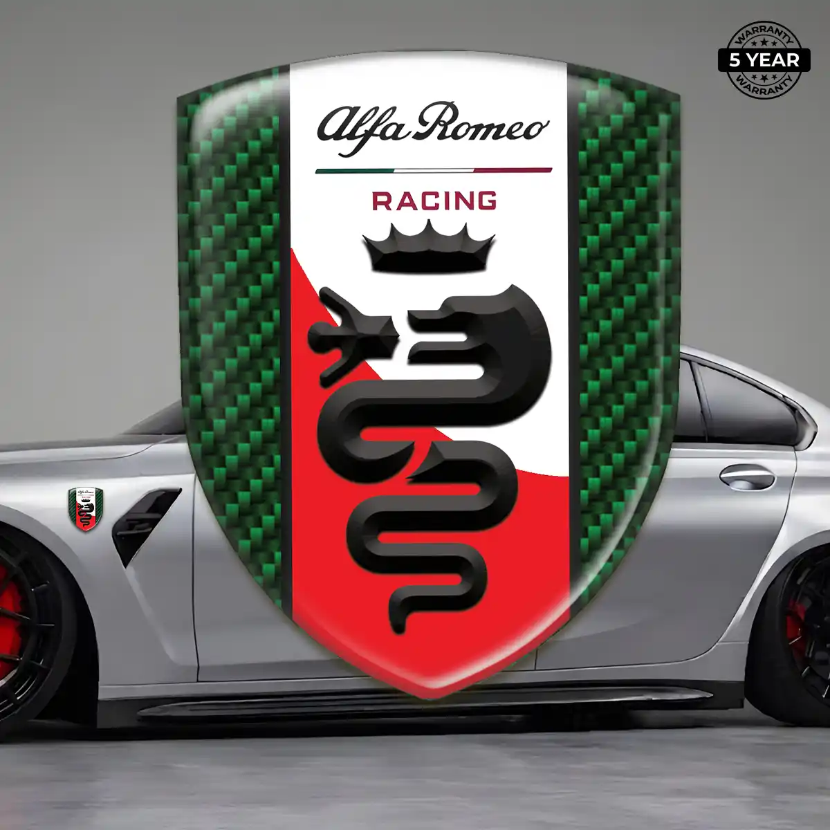 Alfa Romeo Domed Logo Decal Sleek Style