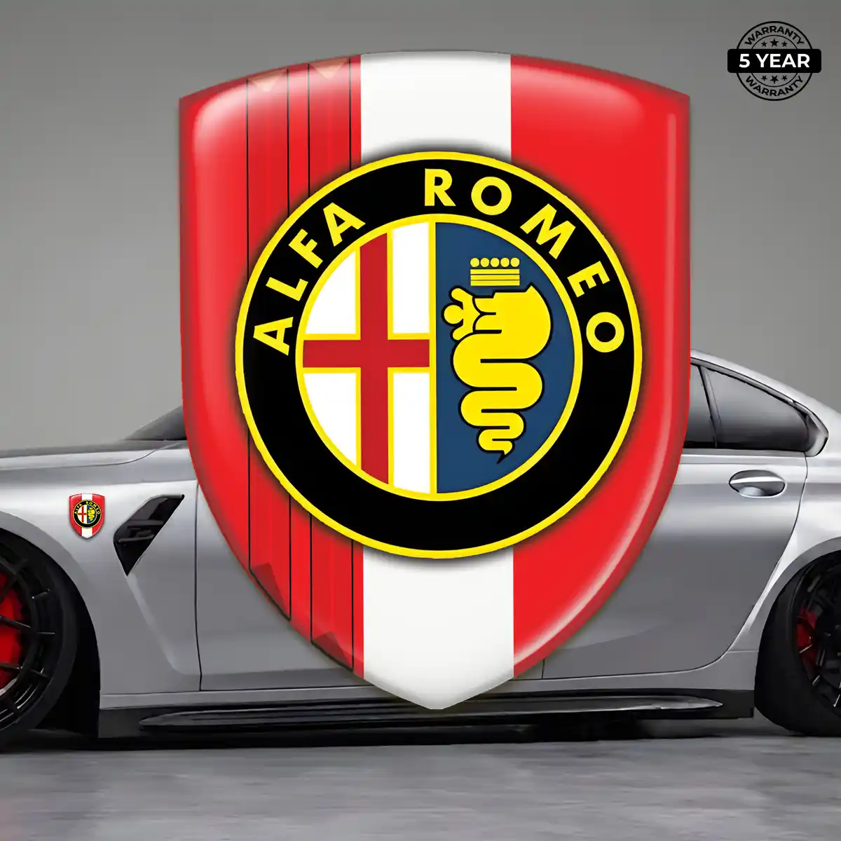 Alfa Romeo Domed Logo Sticker Deluxe Edition
