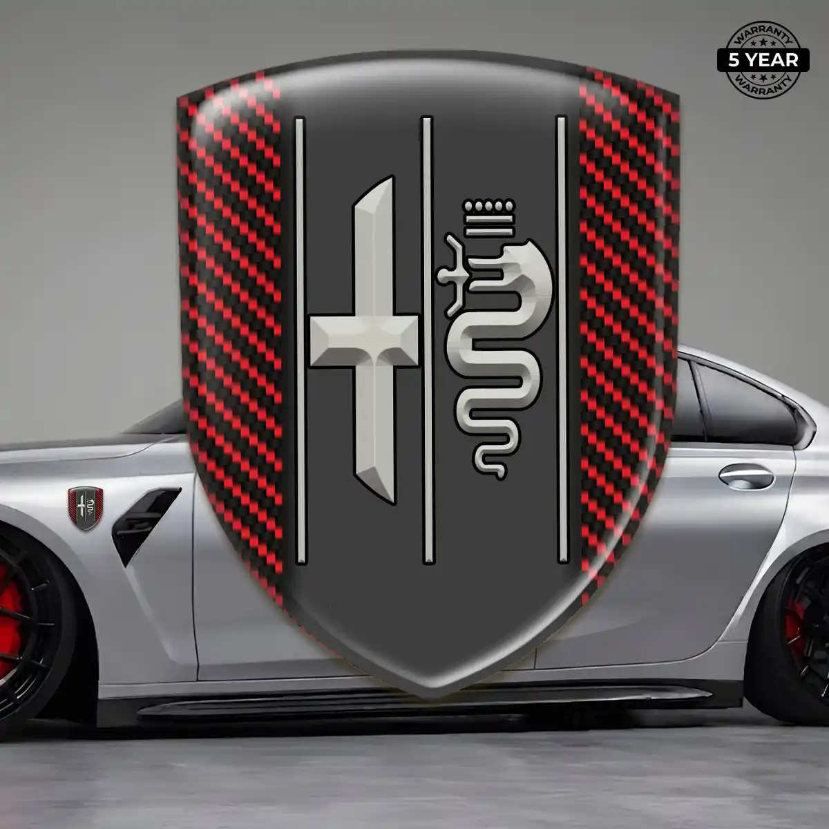 Alfa Romeo Domed Logo Sticker Elite Finish