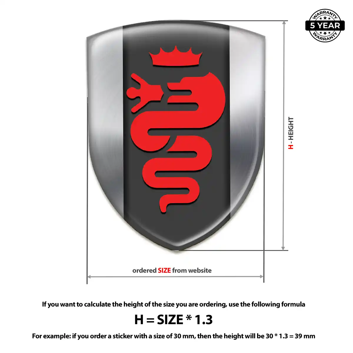 Alfa Romeo Domed Logo Sticker Exclusive Series