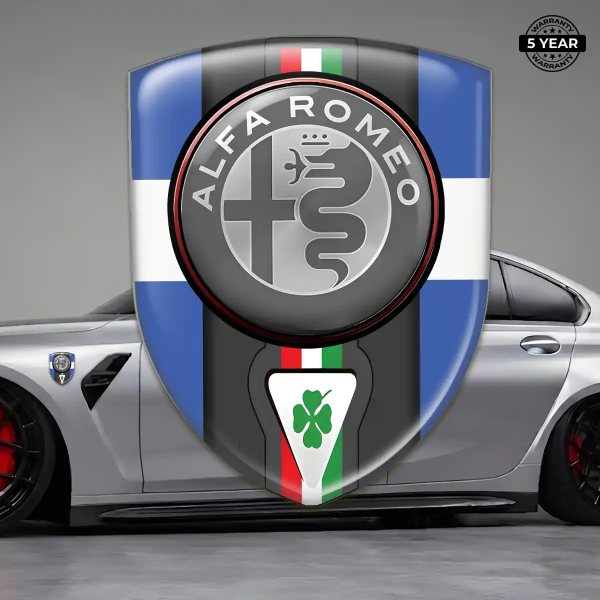Alfa Romeo Domed Logo Sticker Prime Quality