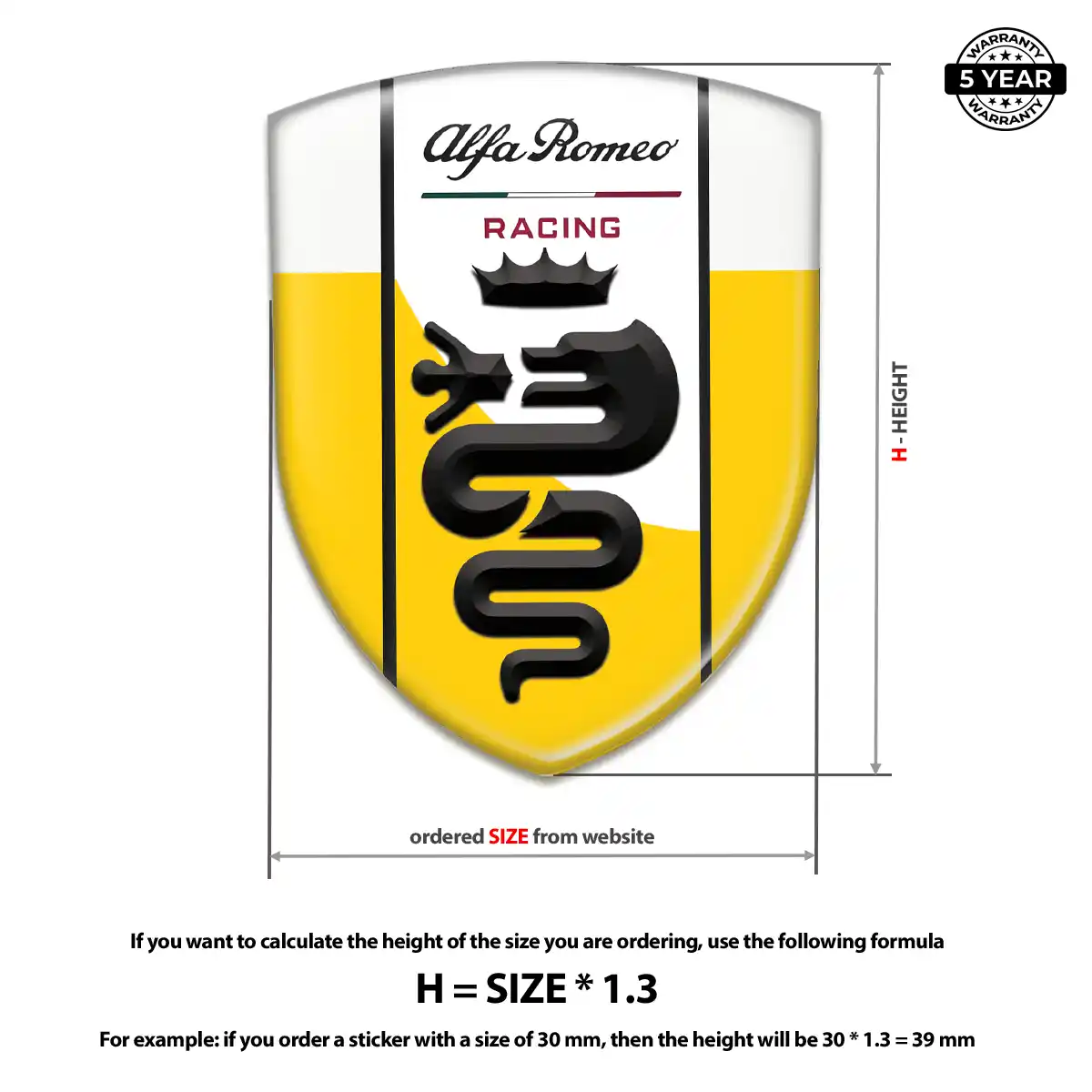 Alfa Romeo Domed Logo Sticker Signature Grade