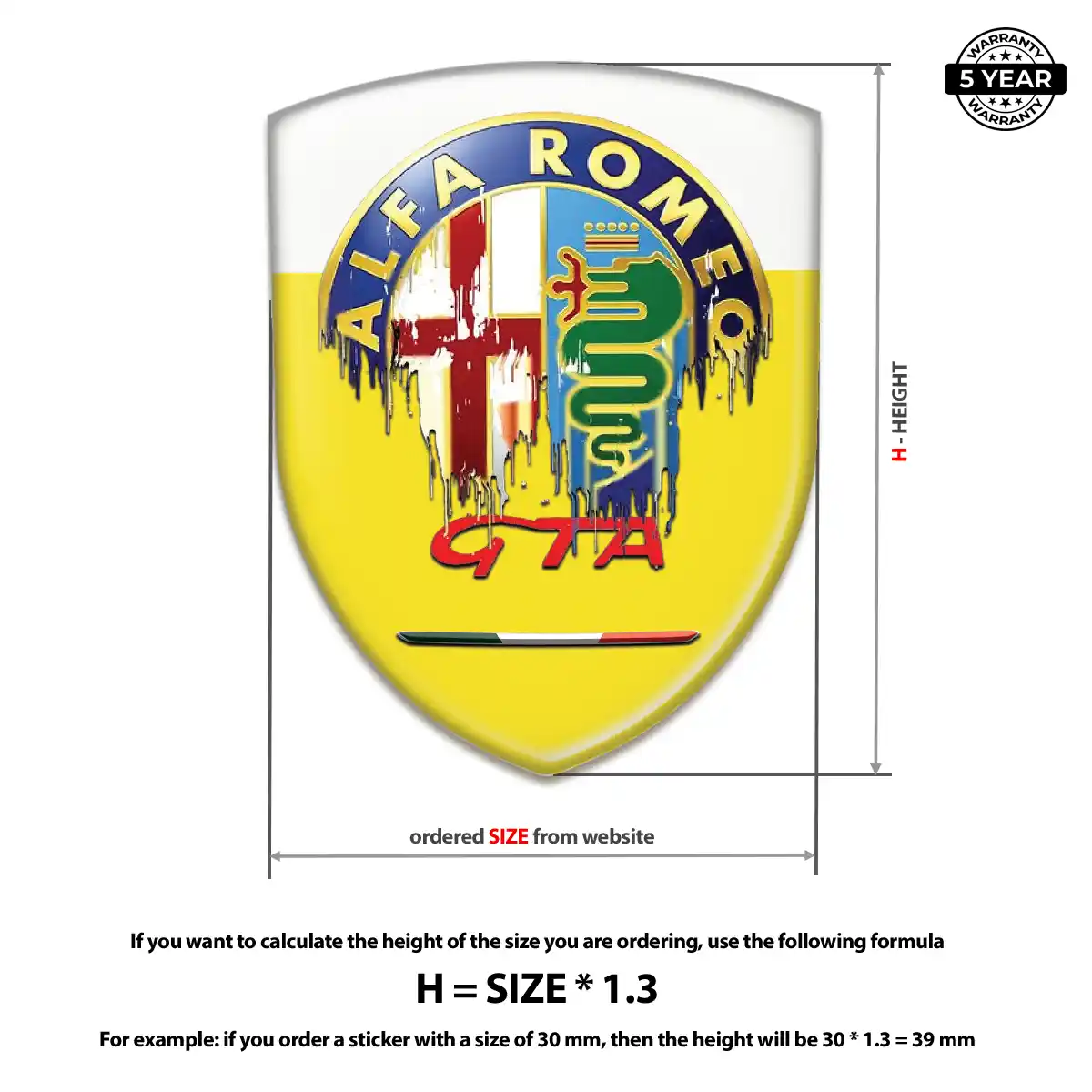Alfa Romeo Domed Logo Sticker Sleek Style