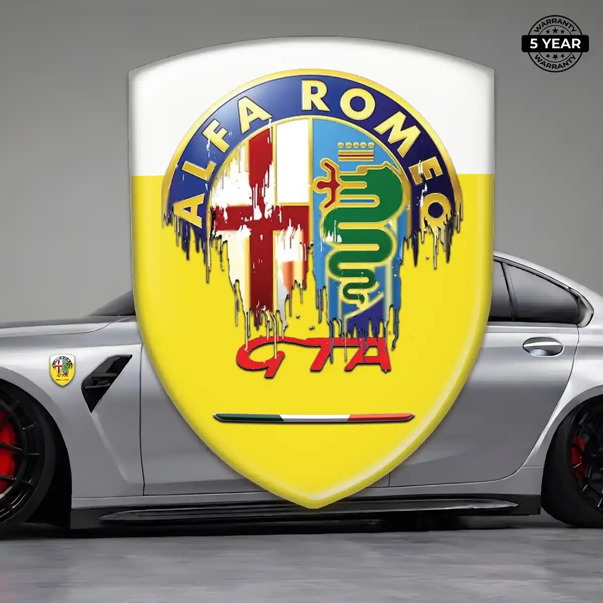 Alfa Romeo Domed Logo Sticker Sleek Style