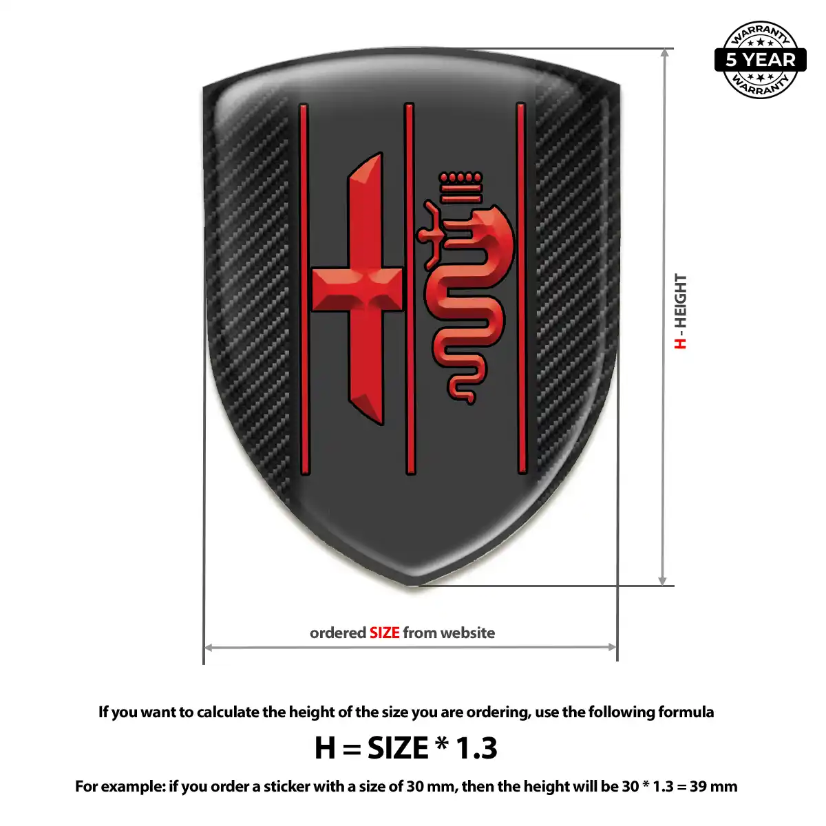 Alfa Romeo Domed Logo Sticker Superior Craft