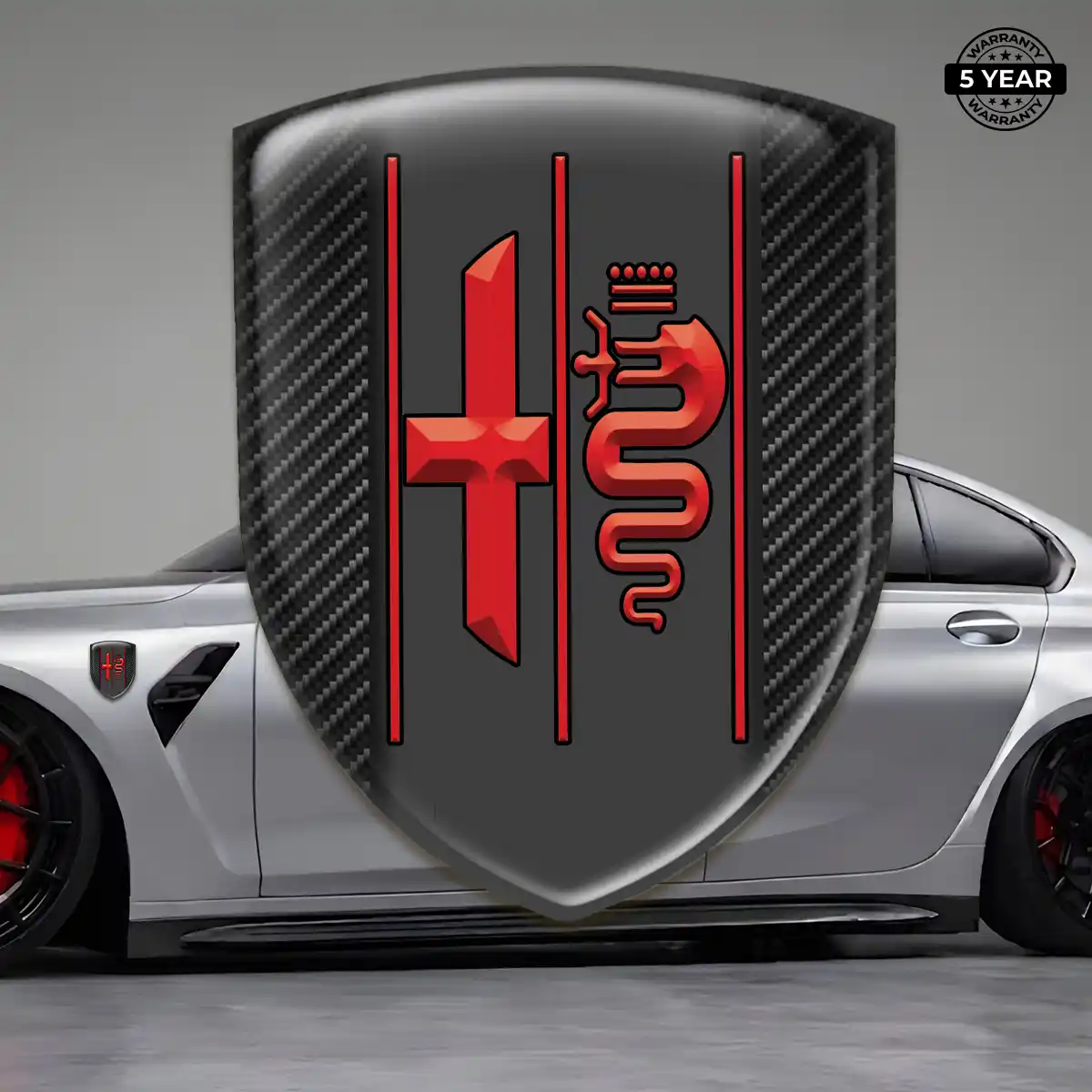 Alfa Romeo Domed Logo Sticker Superior Craft