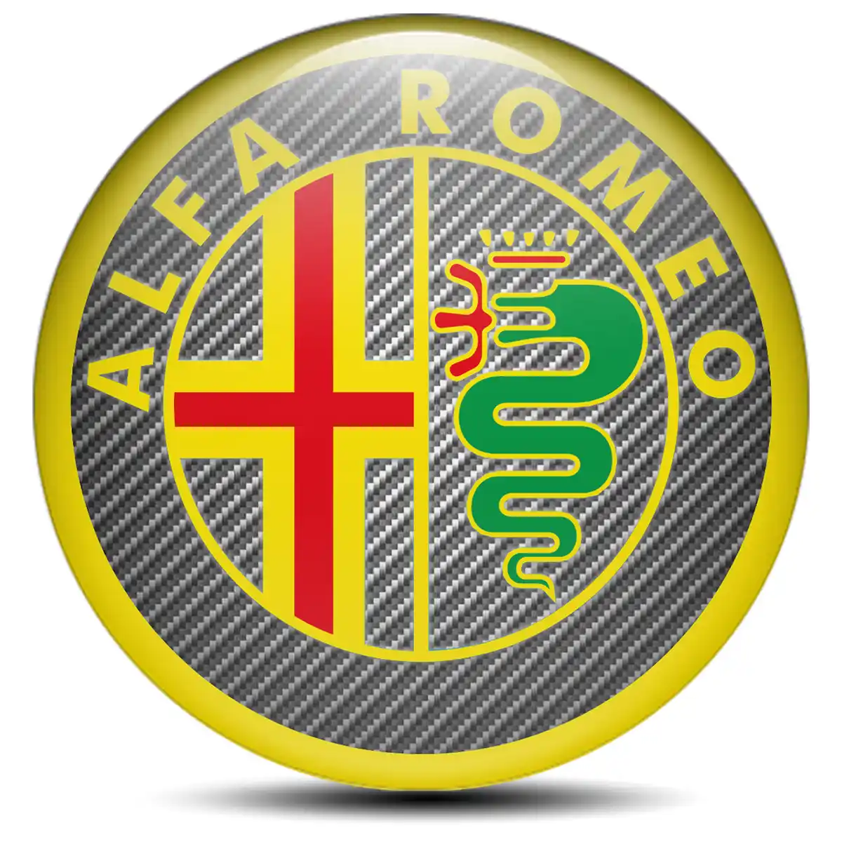 Alfa Romeo Domed Sticker Self-Adhesive High Quality