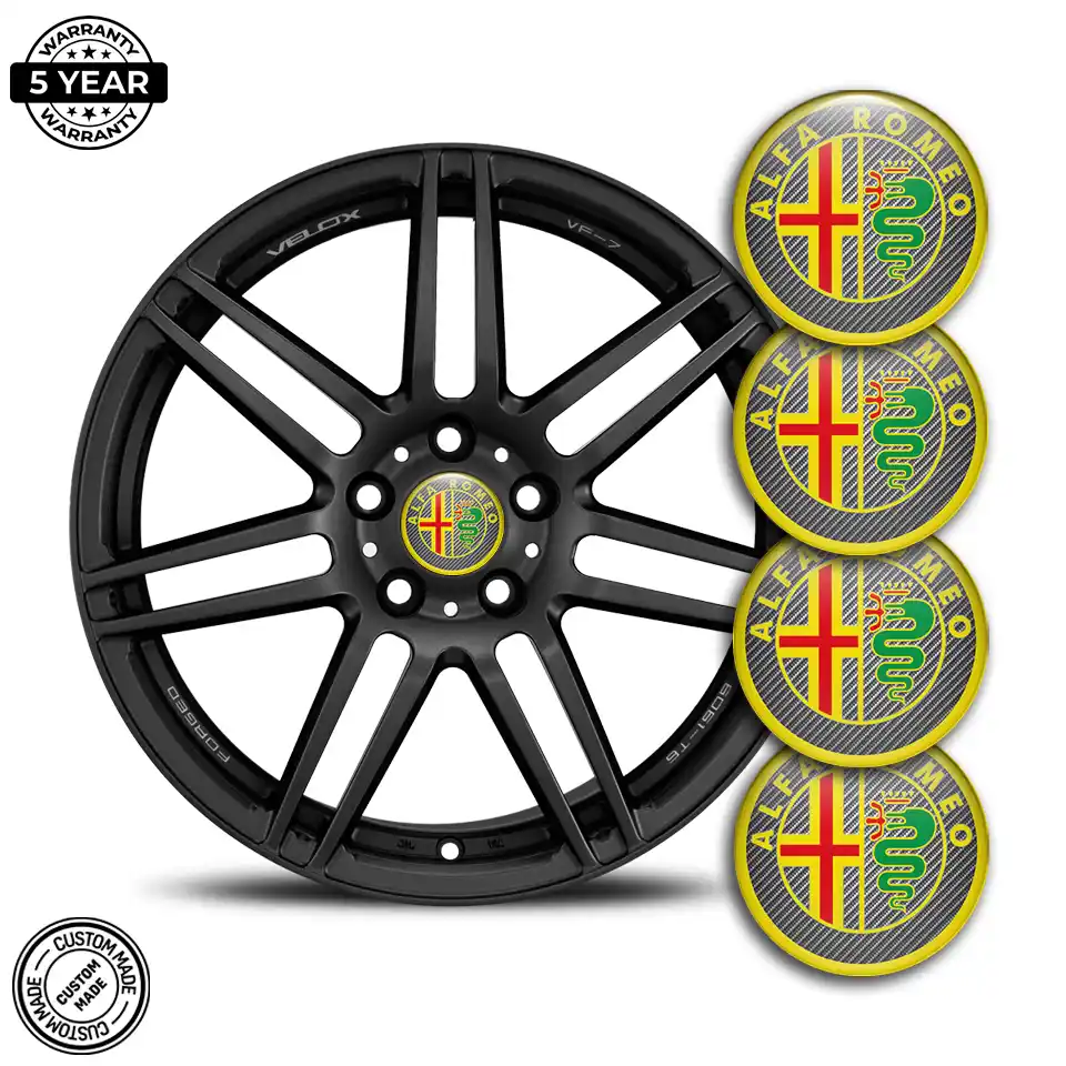 Alfa Romeo Domed Sticker Self-Adhesive High Quality