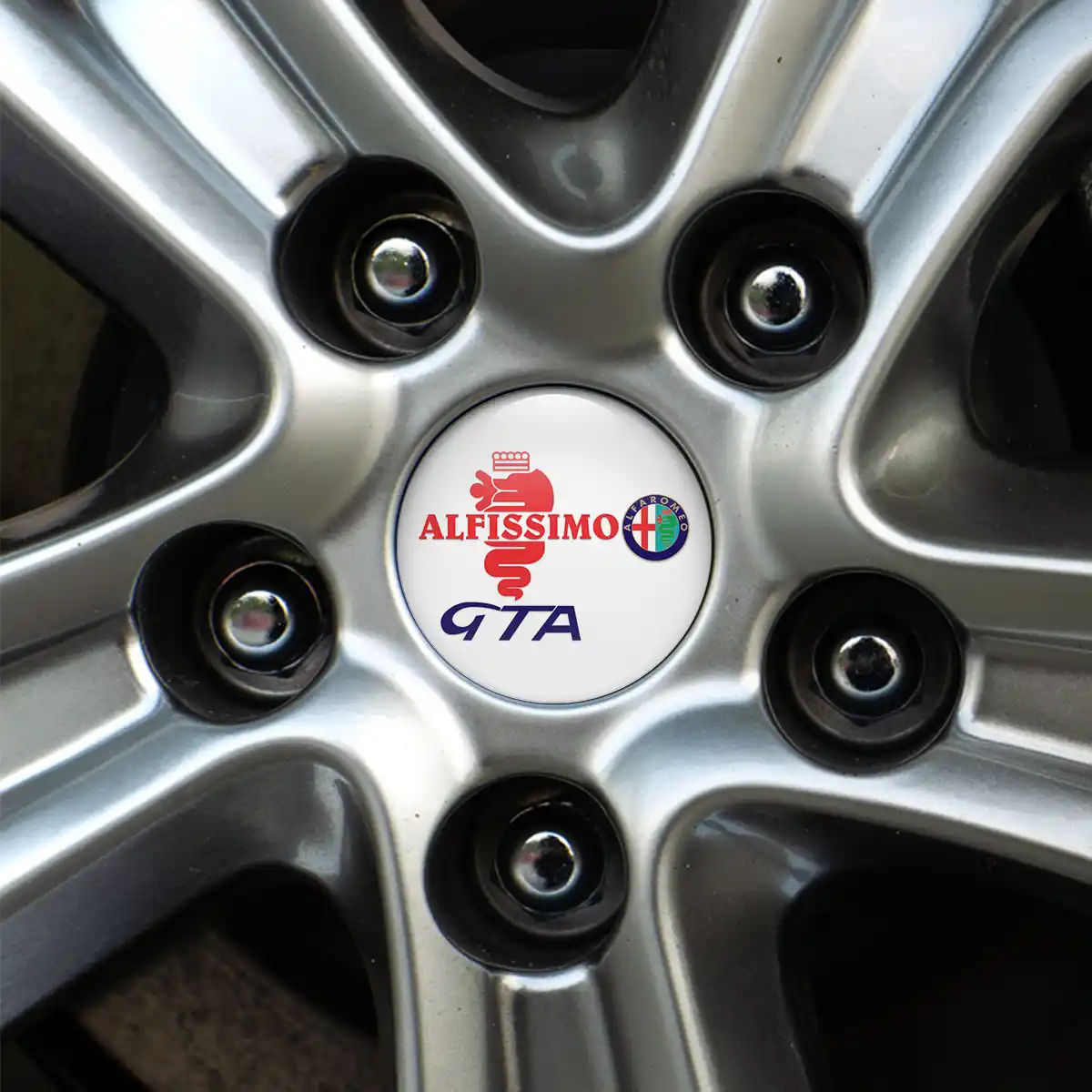Alfa Romeo Domed Sticker Self-Adhesive Luxury Edition
