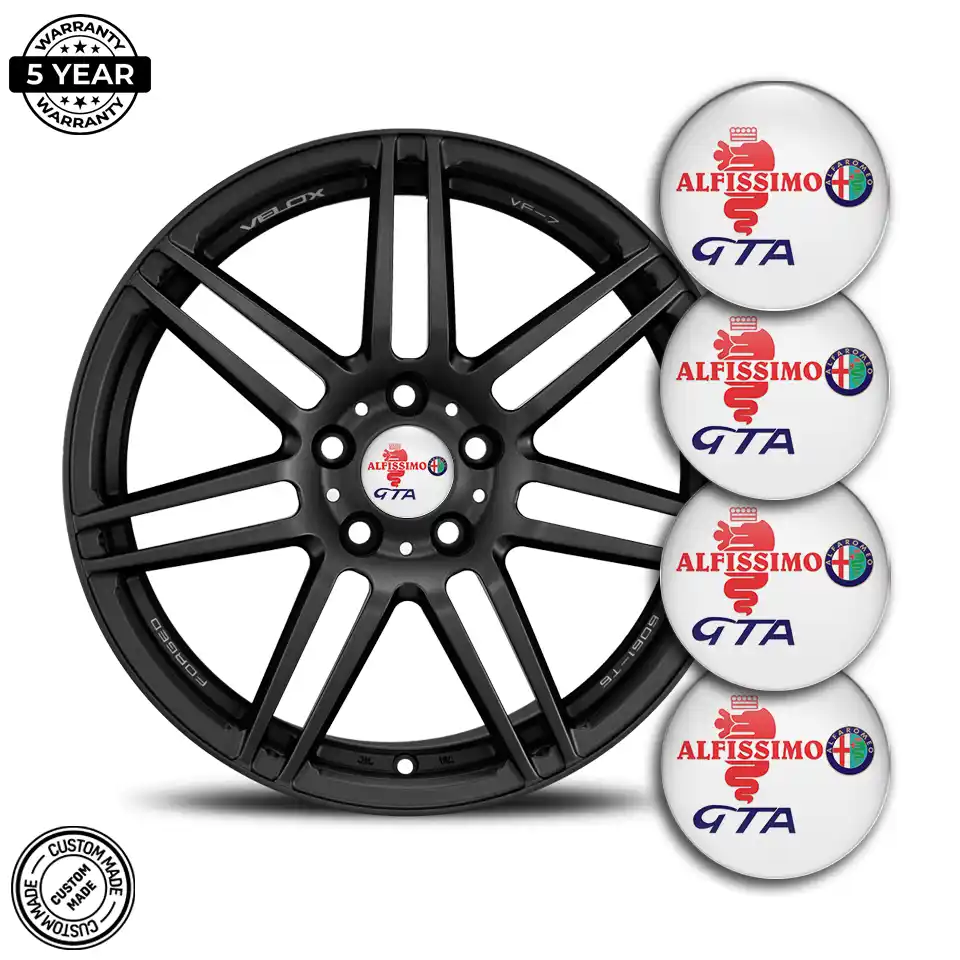 Alfa Romeo Domed Sticker Self-Adhesive Luxury Edition