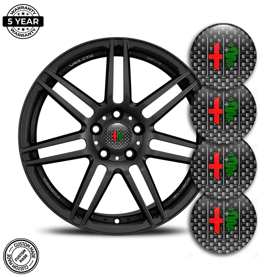 Alfa Romeo Domed Sticker Self-Adhesive Premium Edition