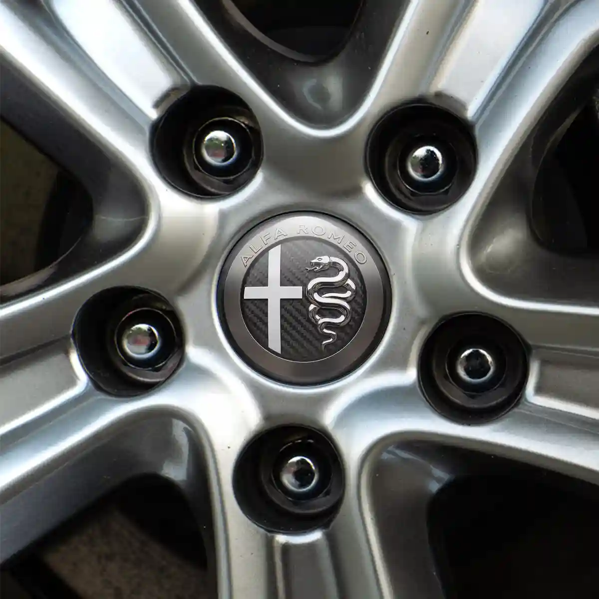 Alfa Romeo Domed Sticker Self-Adhesive Sleek Style
