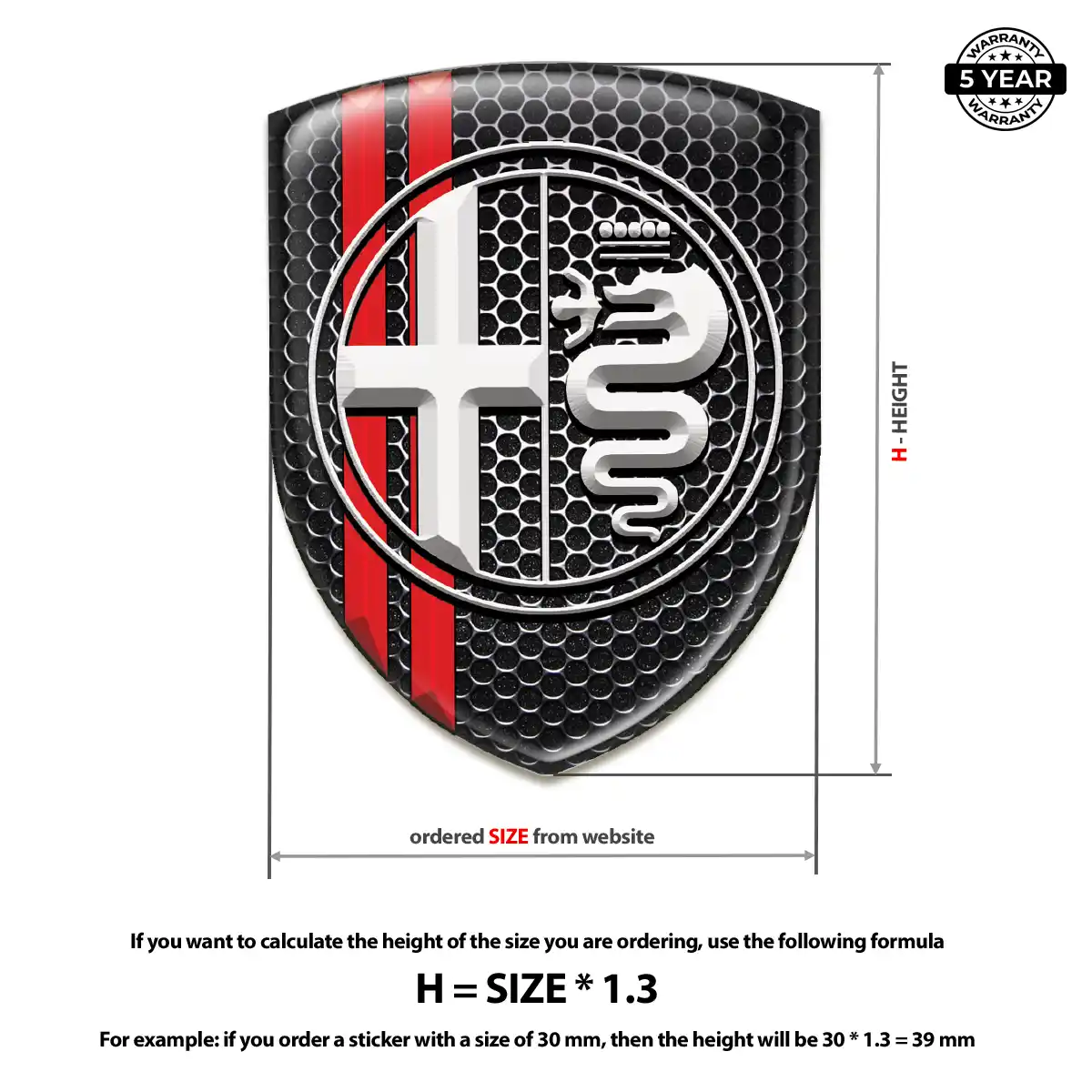 Alfa Romeo Emblem Badge Logo Deluxe Edition