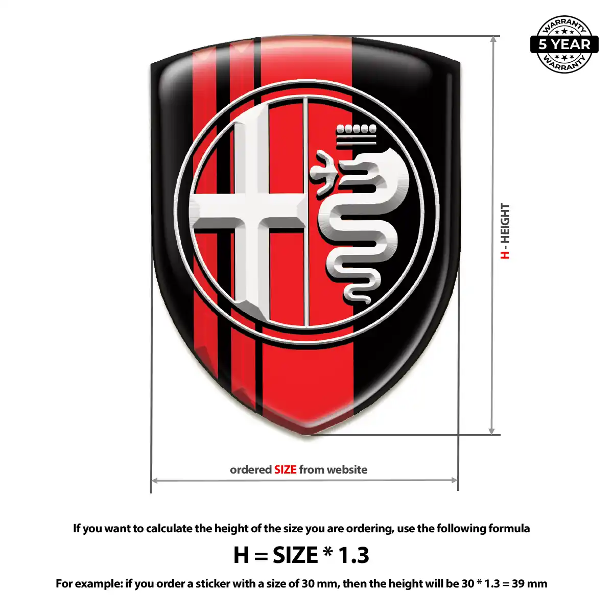 Alfa Romeo Emblem Badge Logo Signature Grade