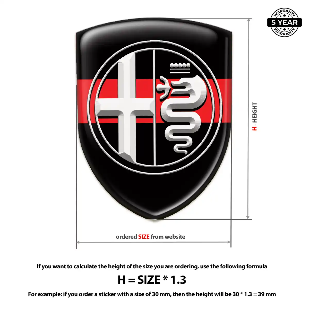 Alfa Romeo Emblem Badge Prime Quality