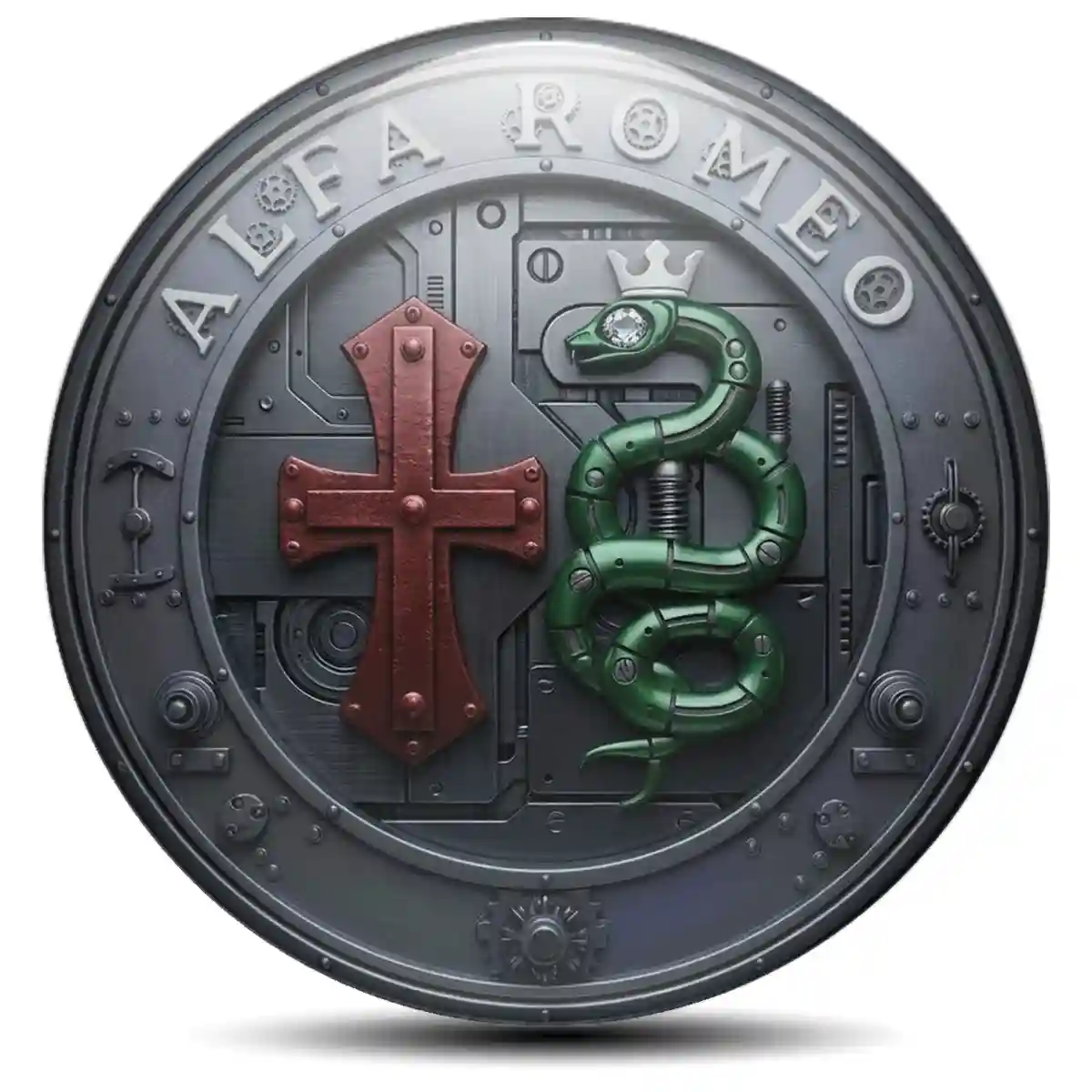 Alfa Romeo Emblem Center Hub Cap Self-Adhesive Sleek Style