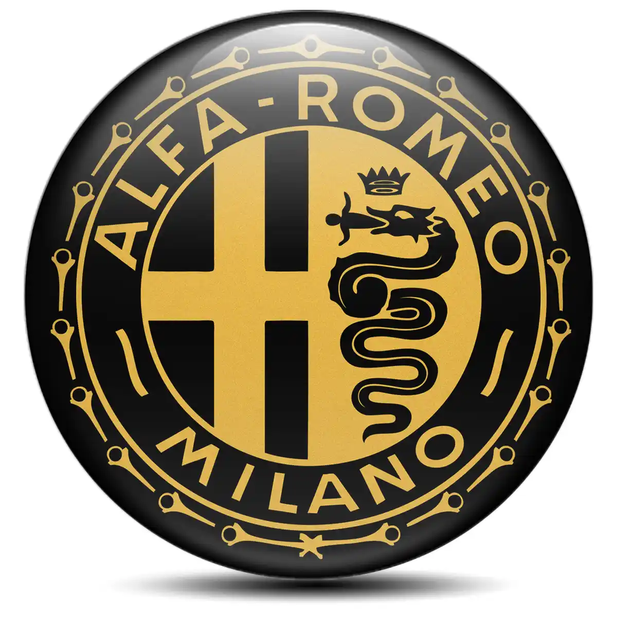 Alfa Romeo Emblem Center Hub Cap Self-Adhesive Stylish Design