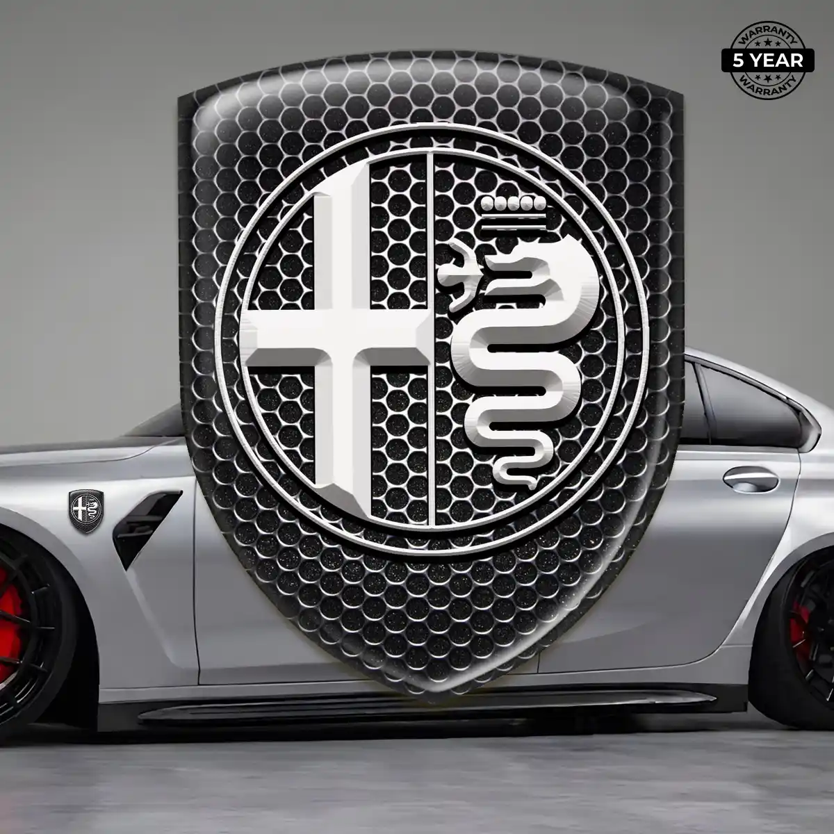 Alfa Romeo Emblem Domed Badge Deluxe Edition
