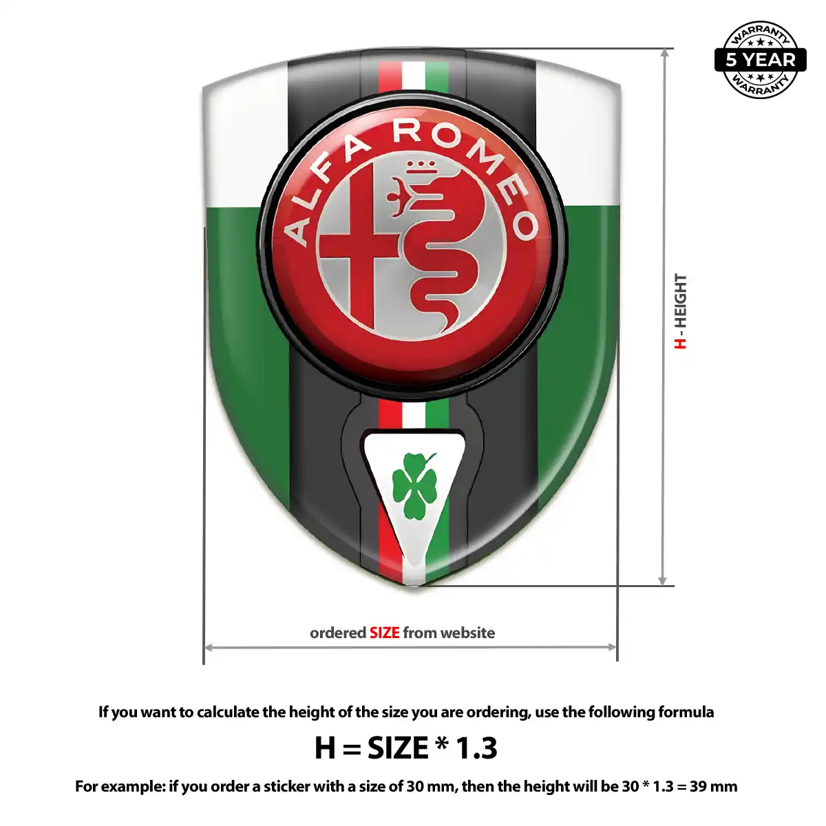 Alfa Romeo Emblem Domed Badge Exclusive Series