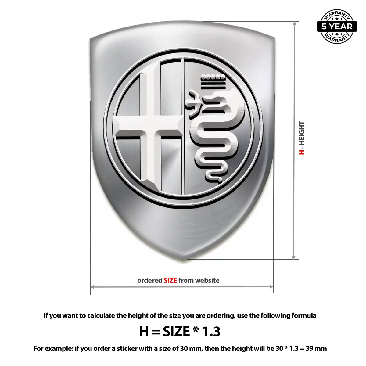 Alfa Romeo Emblem Domed Badge Refined Design