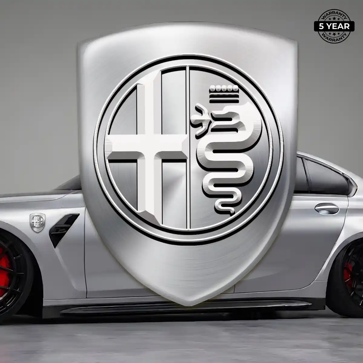 Alfa Romeo Emblem Domed Badge Refined Design