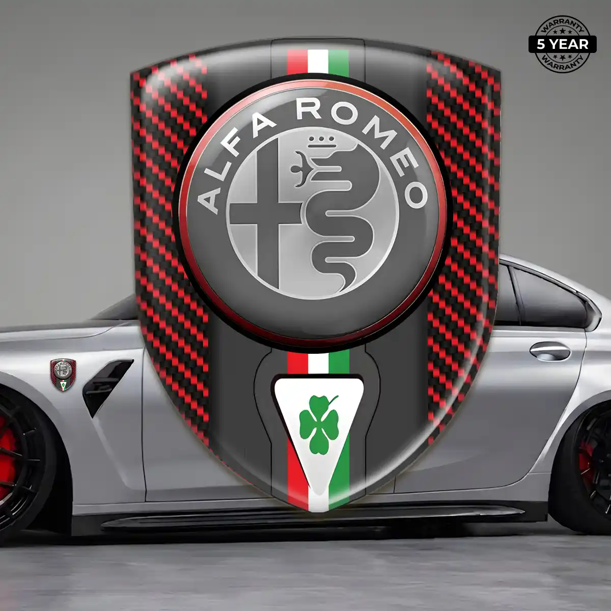 Alfa Romeo Emblem Domed Badge Signature Grade