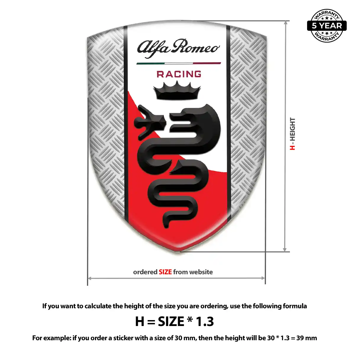 Alfa Romeo Emblem Logo Badge Prestige Line