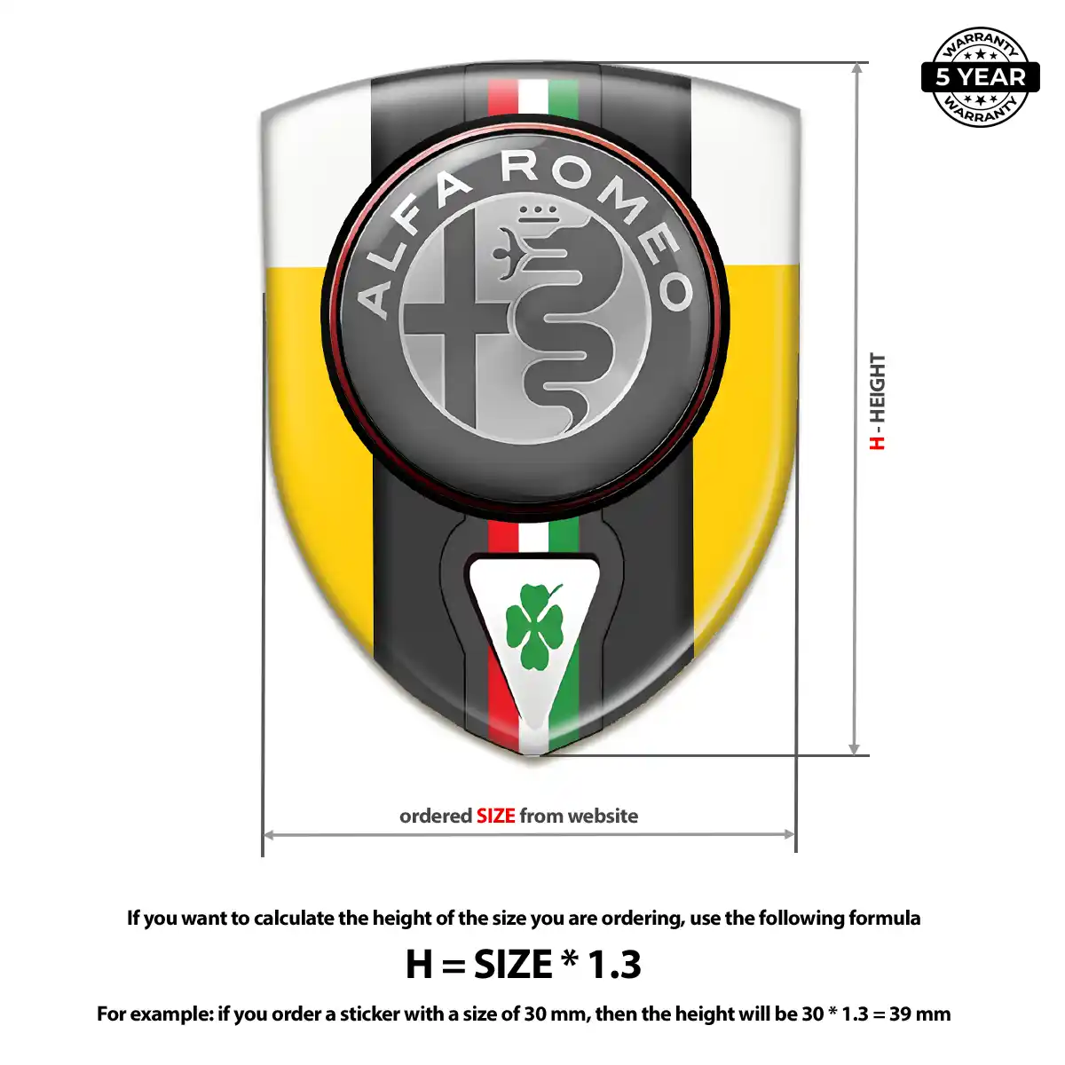 Alfa Romeo Emblem Logo Badge Prime Quality