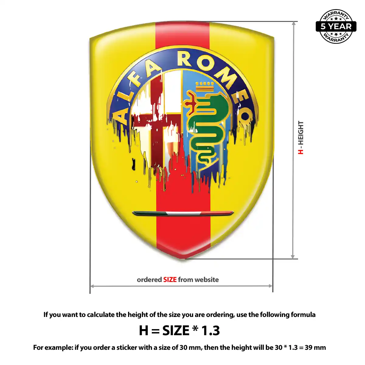 Alfa Romeo Emblem Shield Elite Finish