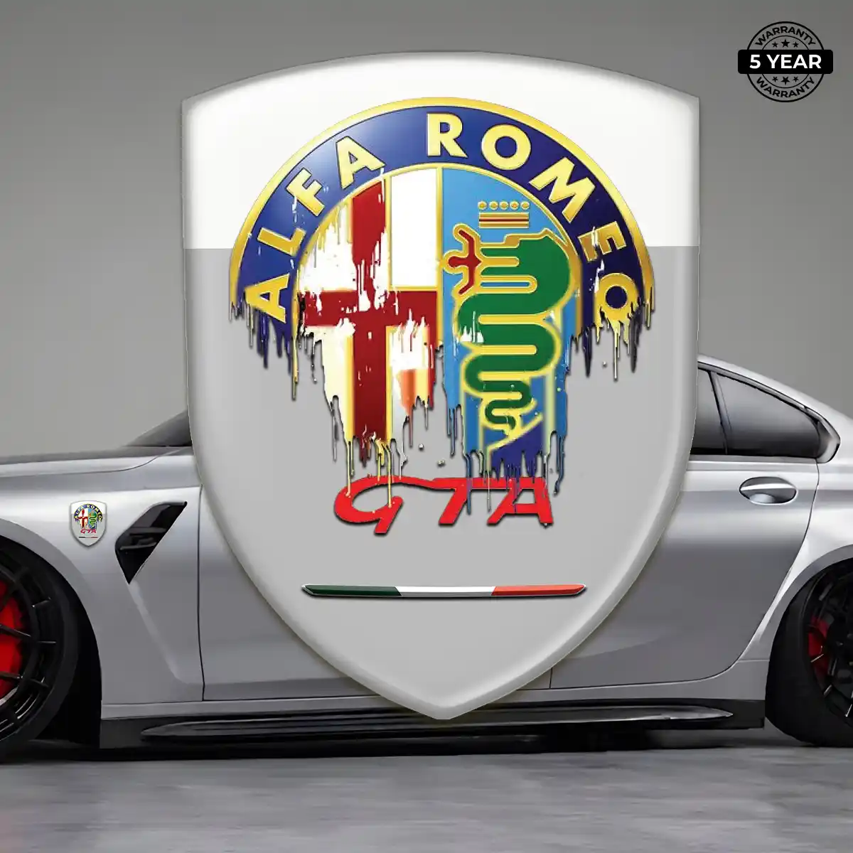 Alfa Romeo Epoxy Domed Sticker Prime Quality