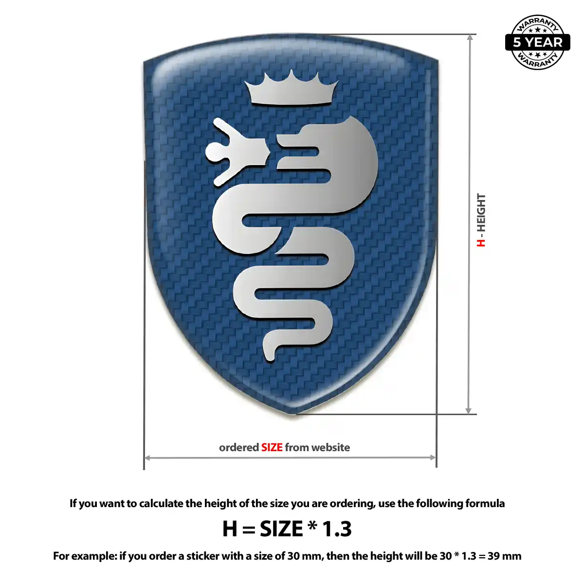 Alfa Romeo Gel Badge Sticker Deluxe Edition