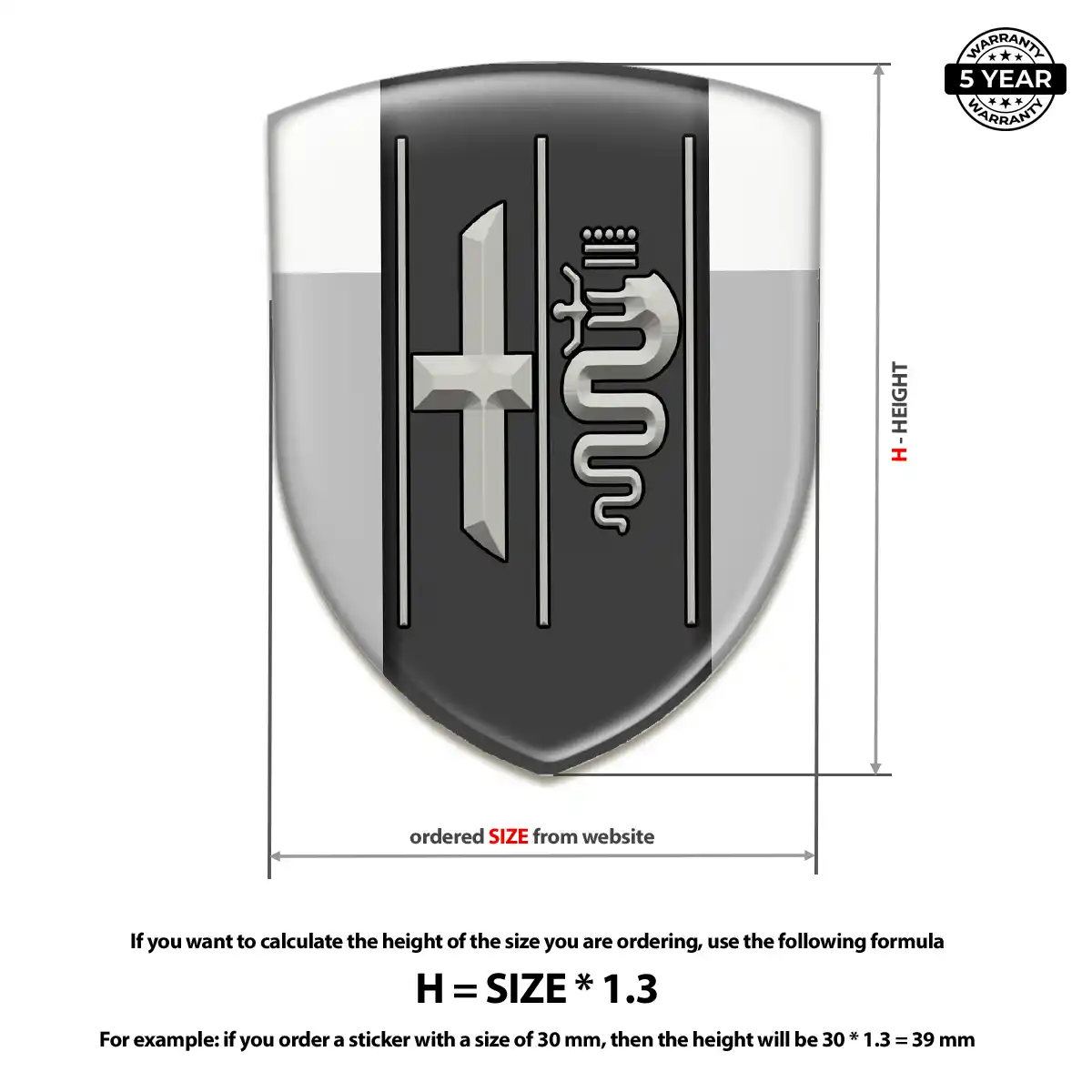 Alfa Romeo Gel Badge Sticker Prime Quality