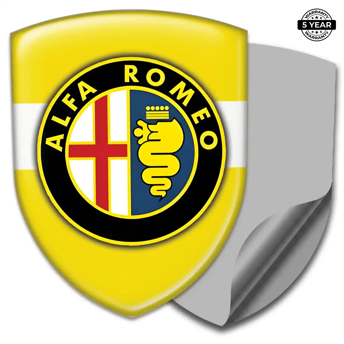 Alfa Romeo Gel Badge Sticker Refined Design