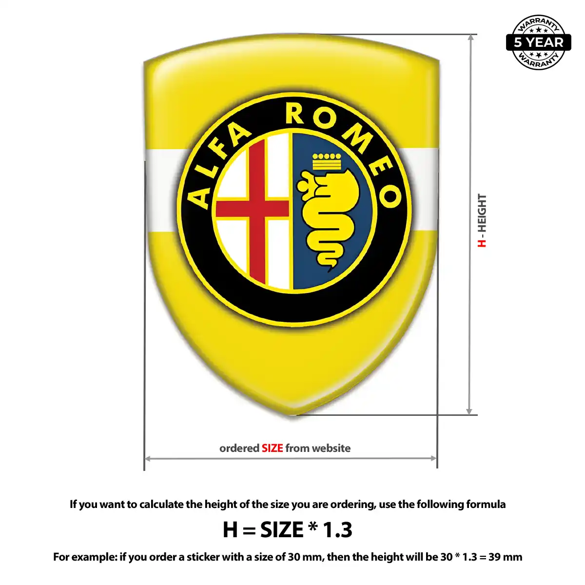 Alfa Romeo Gel Badge Sticker Refined Design