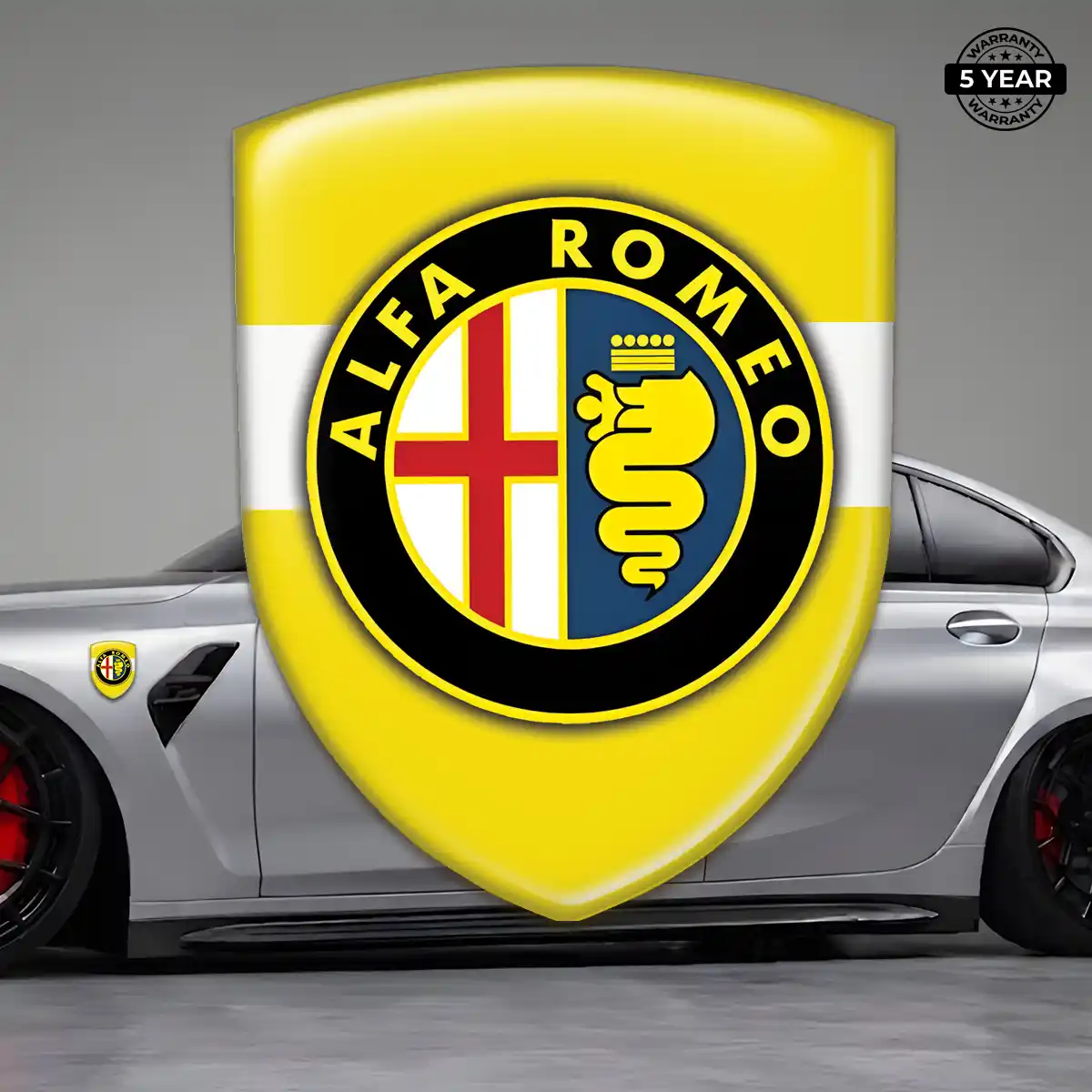 Alfa Romeo Gel Badge Sticker Refined Design