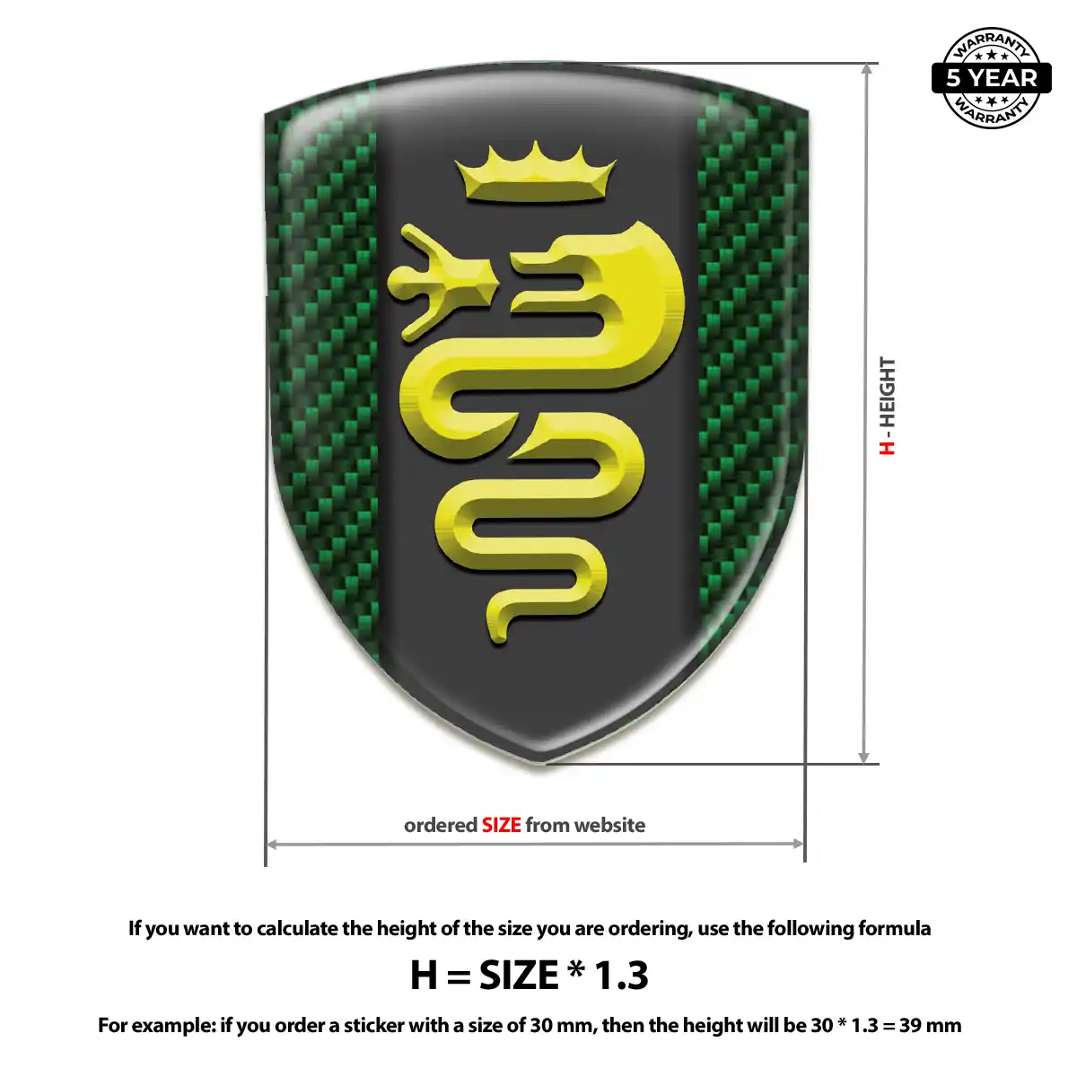 Alfa Romeo Gel Badge Sticker Signature Grade