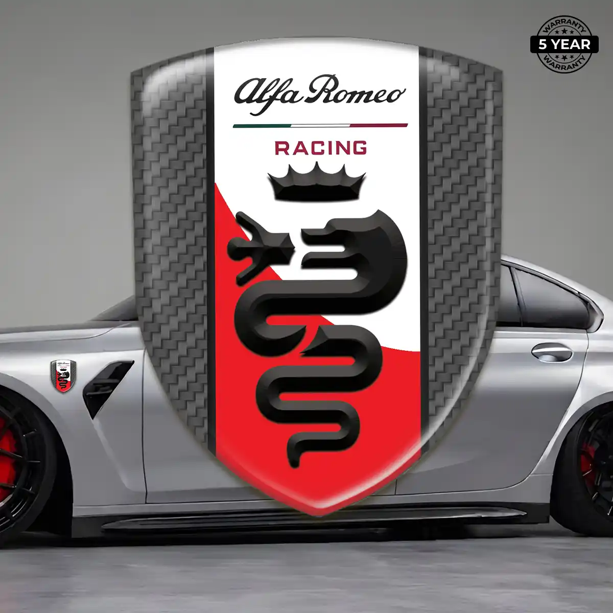 Alfa Romeo Gel Badge Sticker Sleek Style