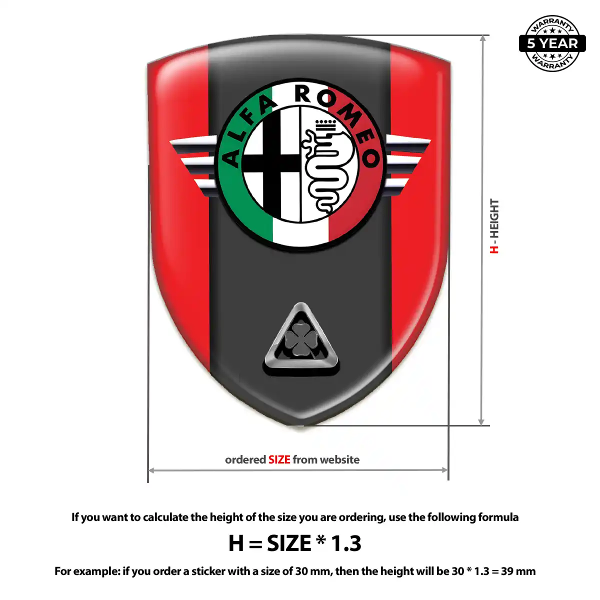 Alfa Romeo Gel Emblem Sticker Deluxe Edition