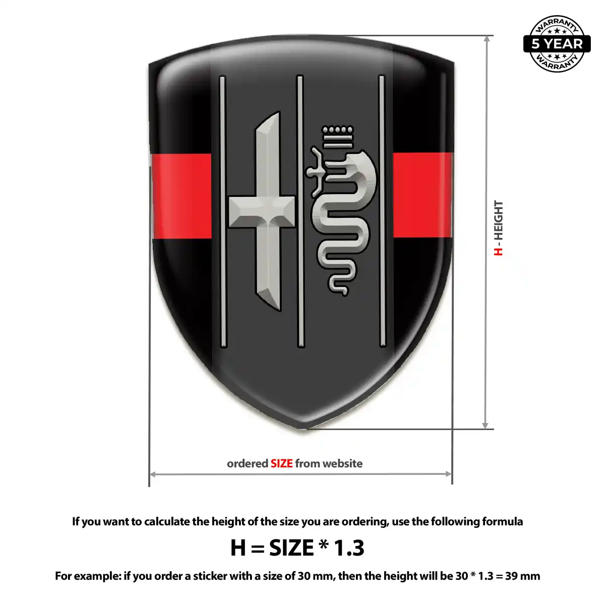 Alfa Romeo Gel Emblem Sticker Exclusive Series