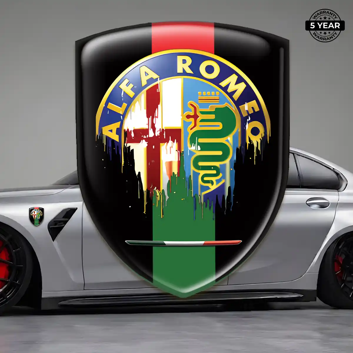 Alfa Romeo Gel Emblem Sticker Prime Quality