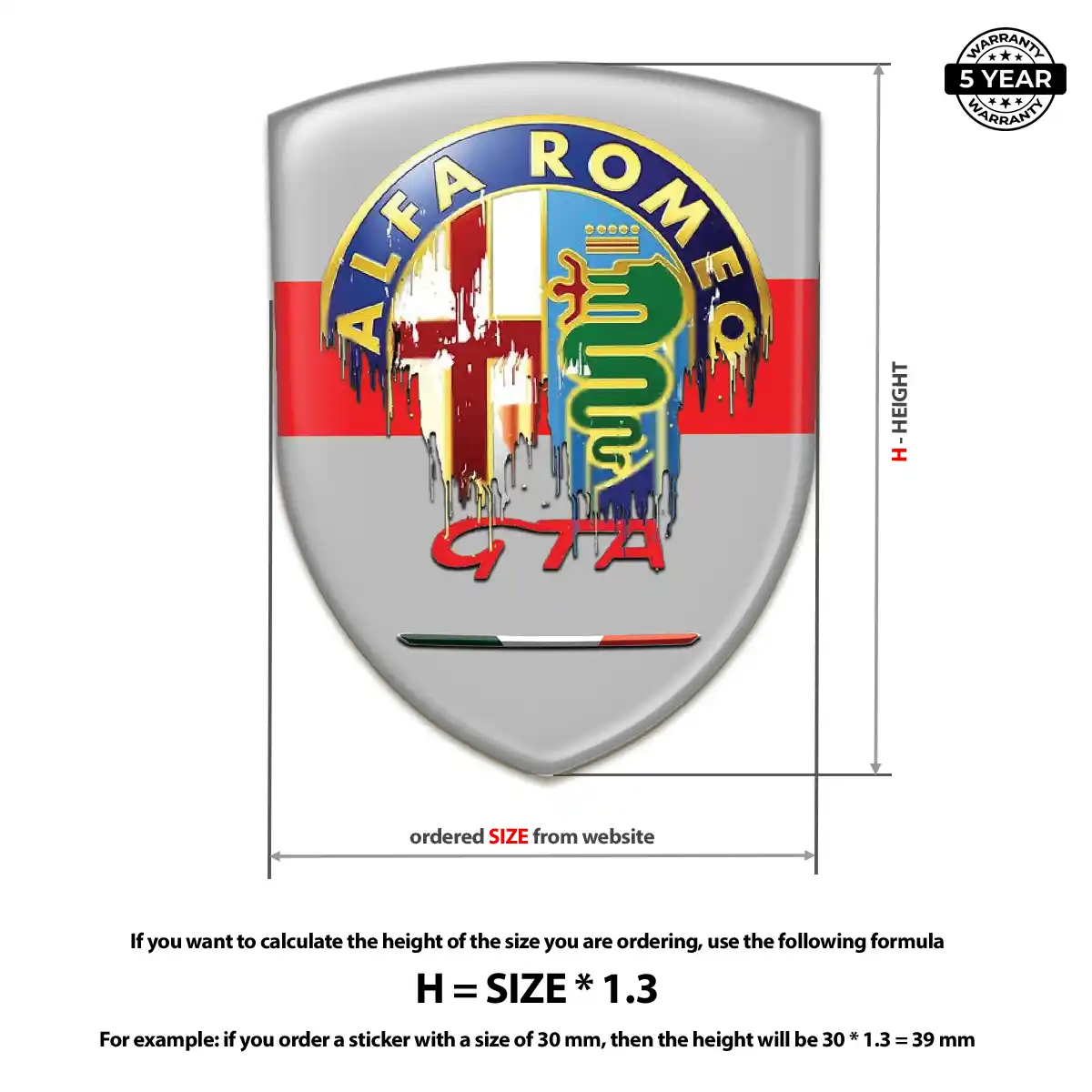 Alfa Romeo Gel Emblem Sticker Refined Design