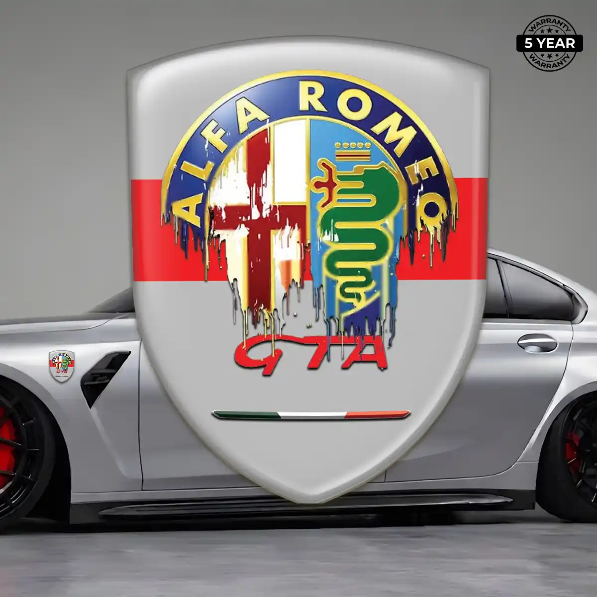 Alfa Romeo Gel Emblem Sticker Refined Design