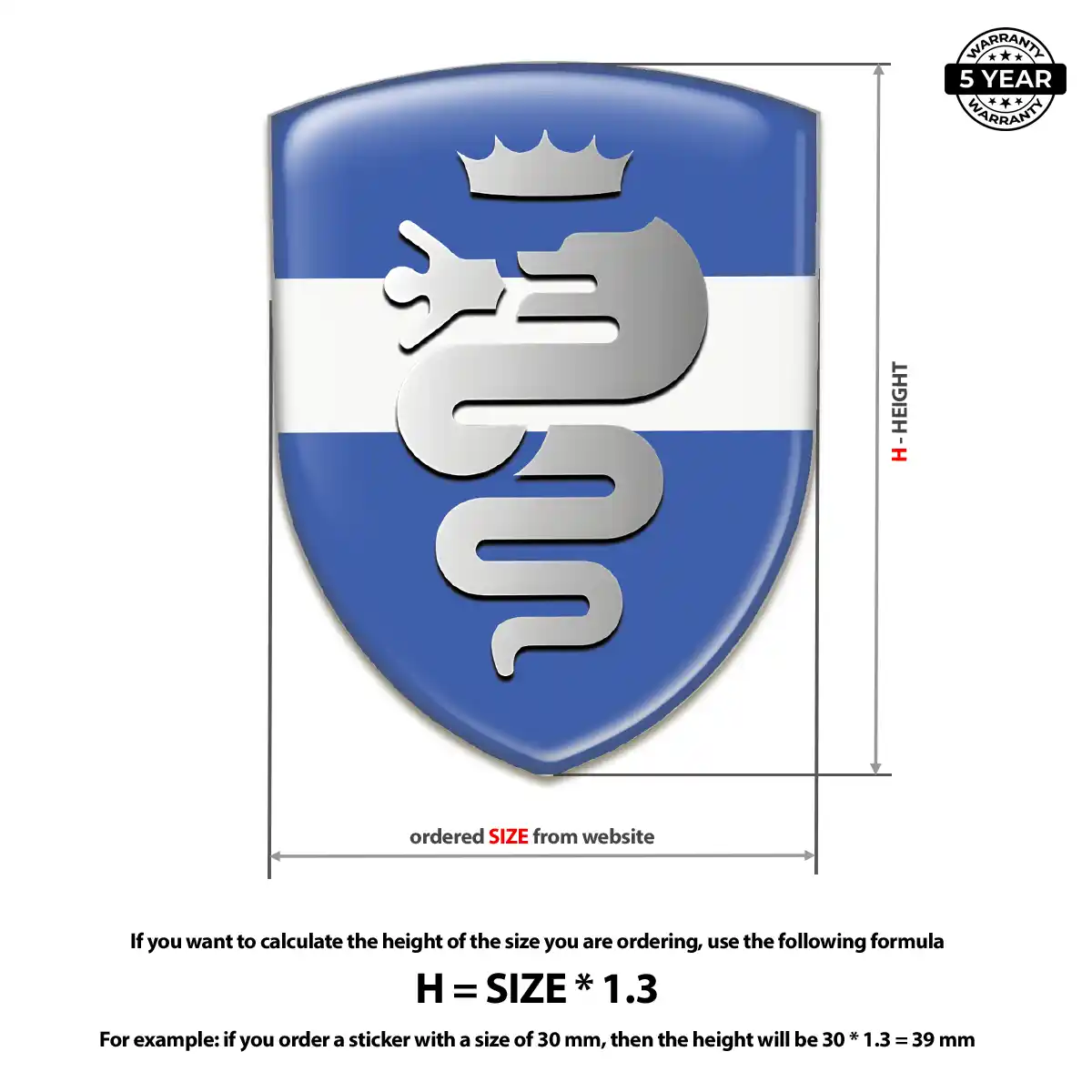 Alfa Romeo Gel Emblem Sticker Signature Grade