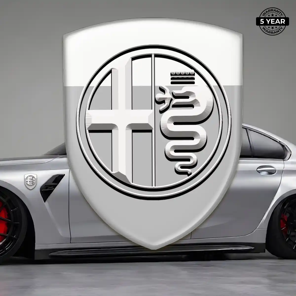 Alfa Romeo Gel Emblem Sticker Sleek Style
