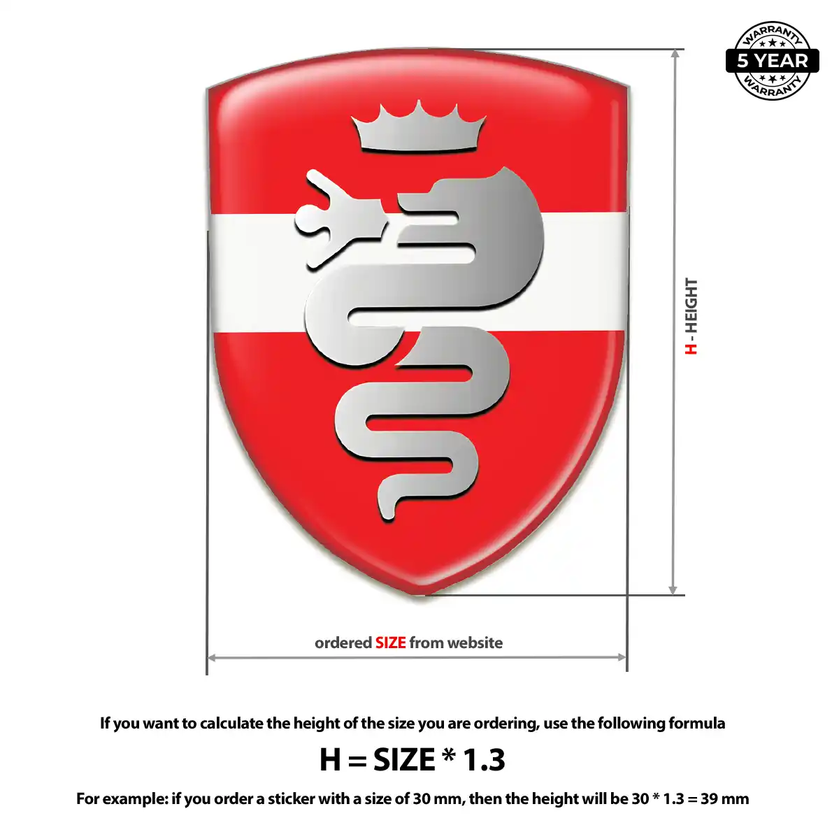 Alfa Romeo Gel Emblem Sticker Superior Craft