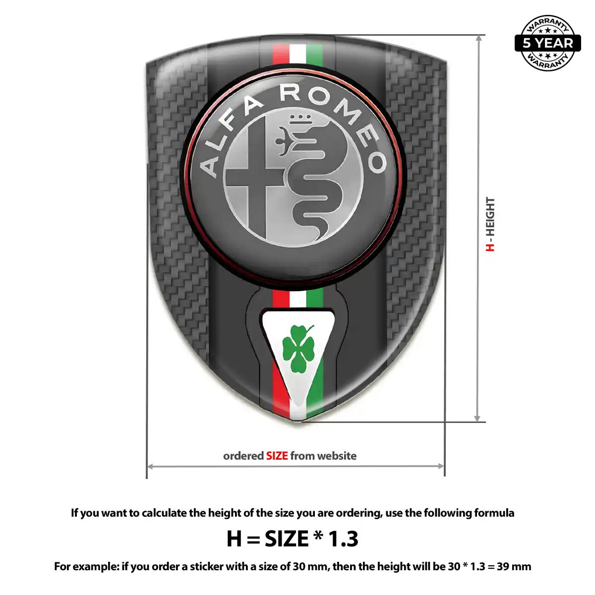 Alfa Romeo Logo Badge Elite Finish