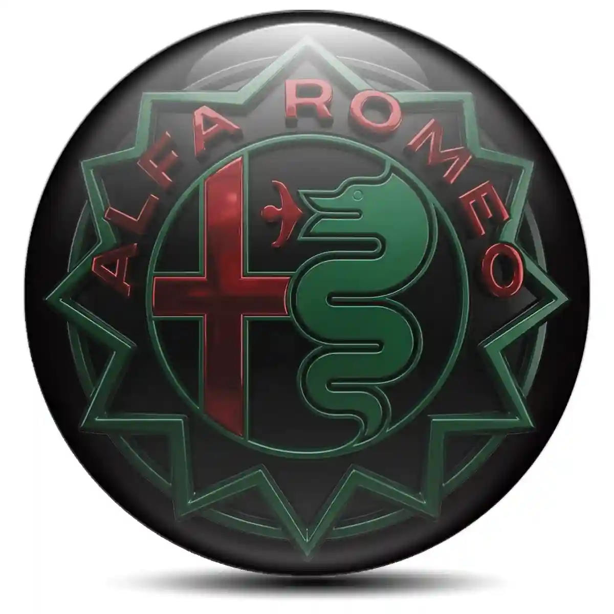 Alfa Romeo Logo Emblem Self-Adhesive Sleek Style